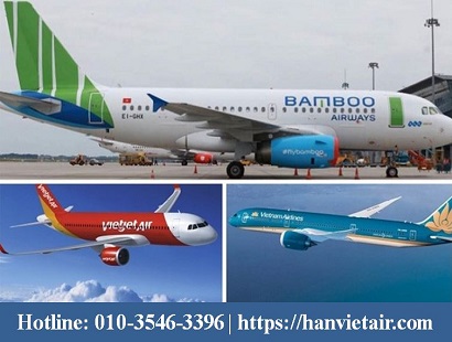 So sánh vé máy bay 3 hãng hàng không chặng bay Hàn-Việt & Việt-Hàn